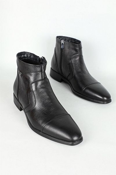 TRENDYSHOSE 443 Ανδρικές μπότες με φερμουάρ από φυσικό δέρμα
