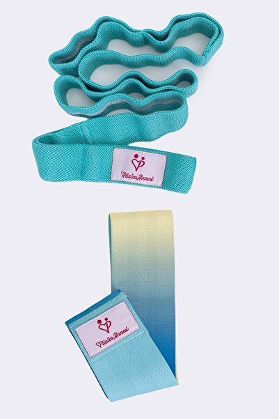 pilatesannesi مجموعة شريط مقاومة مزدوج