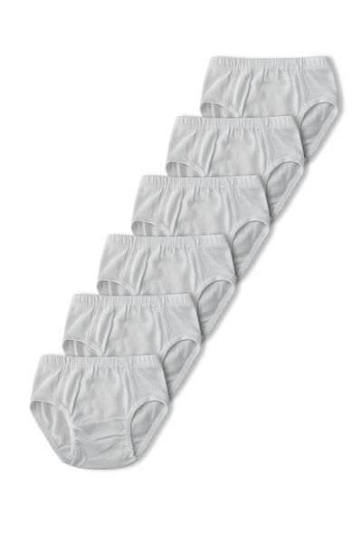 GizaKids 100% Cotton Boy's Slip Panties Underwear Set of 6