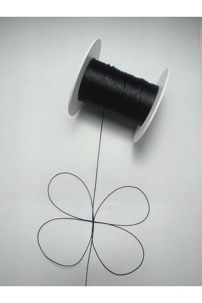 Eskişehir hobi sanat Νάιλον σχοινί 50 μέτρων 0,5 mm - Μαύρο νήμα προσευχής εκατό τοις εκατό