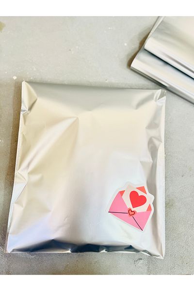 Meyofficial Gray Color Metallized Gift Pack 30*45 cm 10 Pcs