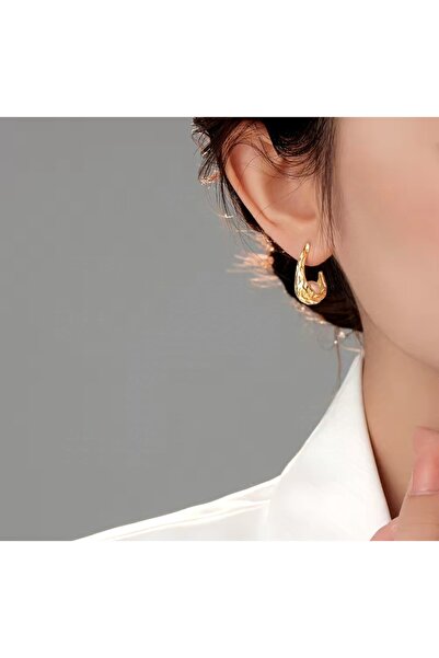 monalisatoka Kadın İncili Sarkıt Gold Küpe