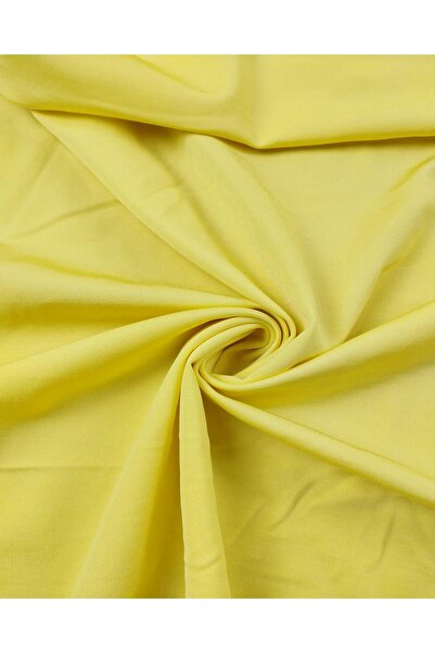 Kumaş Parça جيرسي انترلوك لون أصفر (العرض 140 سم × الطول 215 سم)