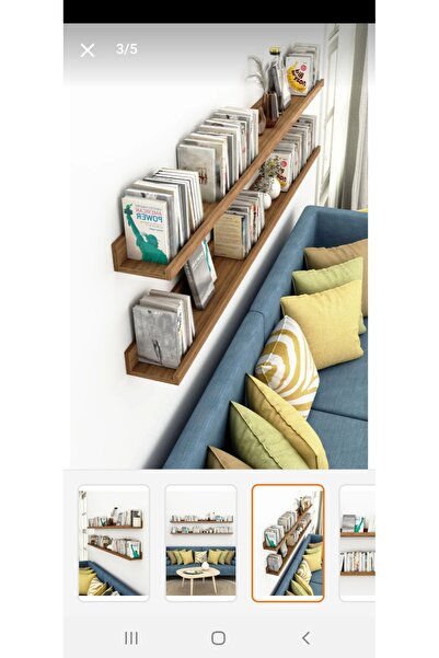 MarangozDede 50 Cm Lik 2 Adet Duvar Rafı Saksılık Çiçeklik