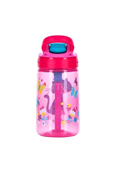Contigo زجاجة أطفال Gizmo Flip Straw Cherry Cat خالية من مادة BPA، 420 مل