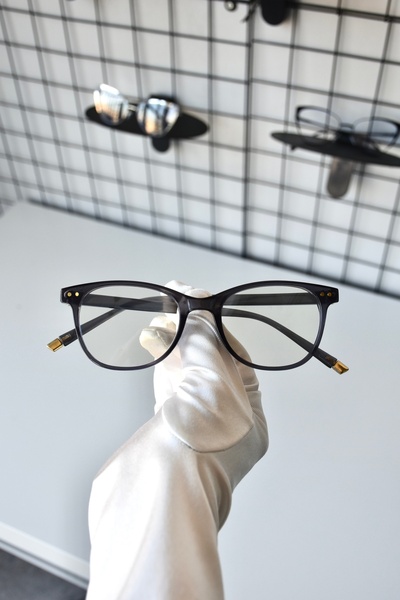 LOOKUP NEW Kelvin Smoked Gray Rectangular Unisex Women Men Clear Blue Light P...