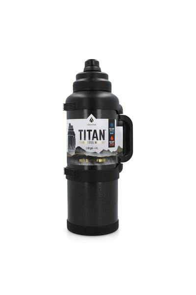 manna Titan Stainless Steel Carry Handle Water Bottle 4 Liter