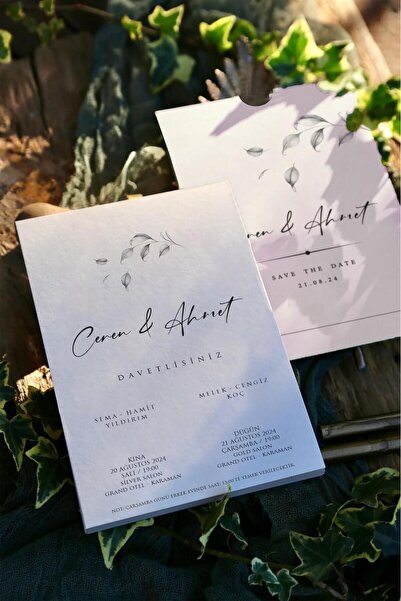 Linvito Kampanyalı Düğün, Nikah, Nişan Davetiyesi (50 Adet)