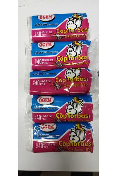 Ögem Ögem Small Size Garbage Bag 40X50 cm 10 Lt 40 Roll 5 Pack