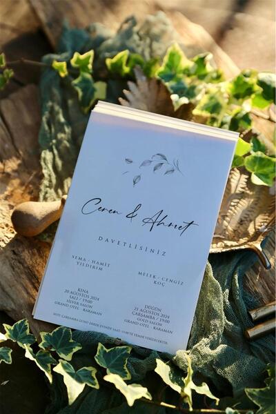 Linvito Kampanyalı Düğün, Nikah, Nişan Davetiyesi (50 Adet)