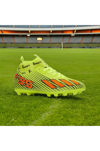 XR Pantofi de fotbal Super Mercury - Ghete de fotbal cu glezne și șosete, pantofi sport pentru adulți și copii