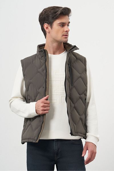 Morven Men's Khaki Polyamide Sports Vest