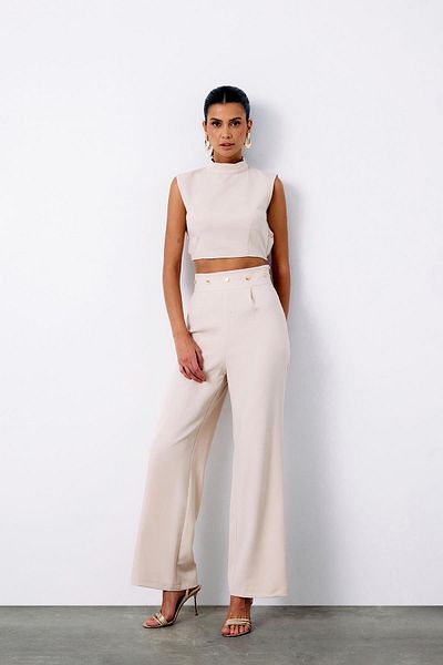 Sateen Ecru Waist Accessory Trousers