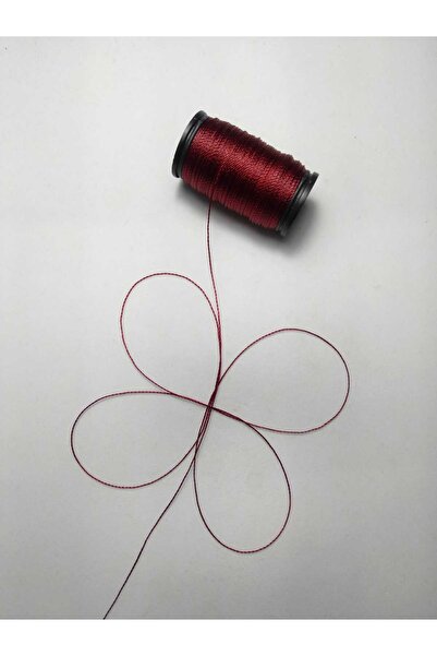 Eskişehir hobi sanat Κορδόνι χάντρες προσευχής χρώματος μπορντό - 0,3 mm, 50 ...