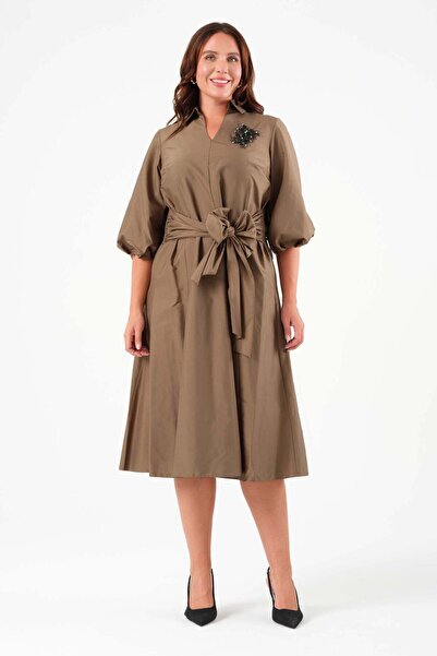 Gemko Paraşüt Kumaş Elbise - Haki