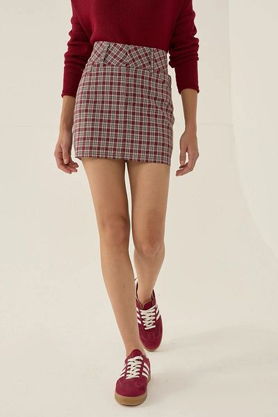 Hiccup Plaid Mini Skirt
