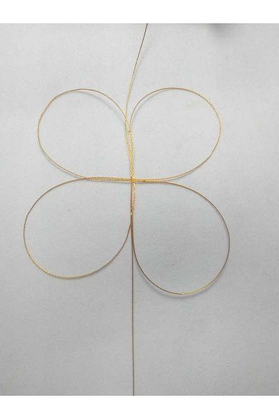 Eskişehir hobi sanat 5 μέτρα Σκούρο Χρυσό Κίτρινο Χρώμα 0,3 mm Λεπτό κορδόνι Tasbih