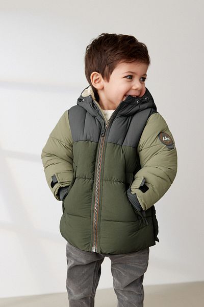 Next Baby Lined Water Resistant Hooded Padded Coat
