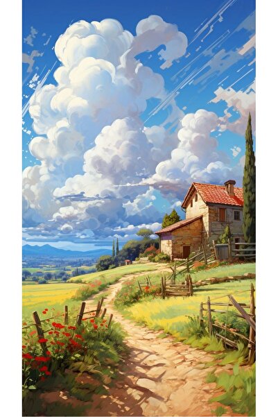 Puzzle Sayılarla Boyama Tuval Seti Fırça Boya Dahil (çıtalı)  AKRİLİK GUAJ BOYA
