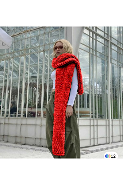 AidaAstrid Puffy El Örgüsü Atkı (60 farklı renk seçeneği )