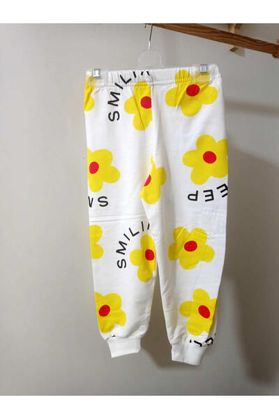 krm kerem bebe Sarı Papatya Desenli Çocuk Pijama Takımı