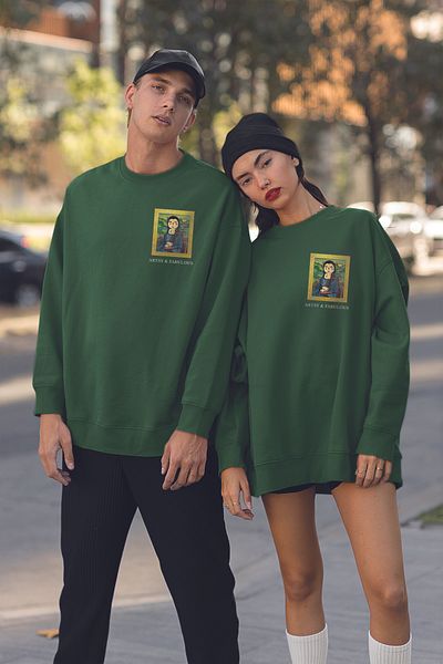 MYADA Унисекс суитшърт с щампа Lisa Style Oversize 22751