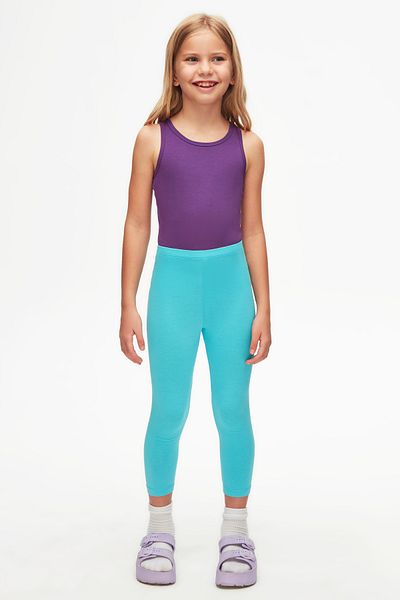 LOVETTI Light Turquoise Girl's Summer Leggings - Basic Model