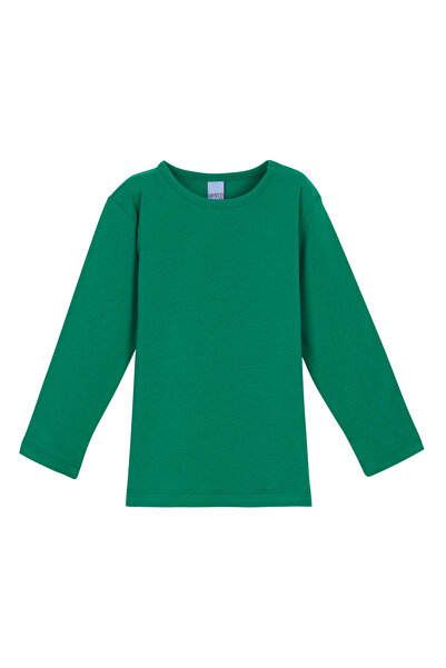 LOVETTI Yeşil Basic Çıtçıtlı Uzun Kollu Bebek Tişört