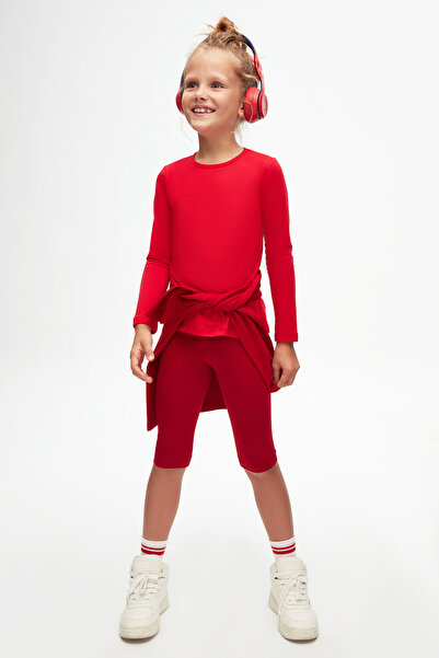 LOVETTI Light Red LycrA SeAsonAl Long Sleeve Girl's T-shirt