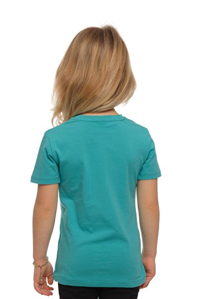 LOVETTI UniSex Children'S T-Shirt - Light Petrol, Zero CollAr, Short Sleeve