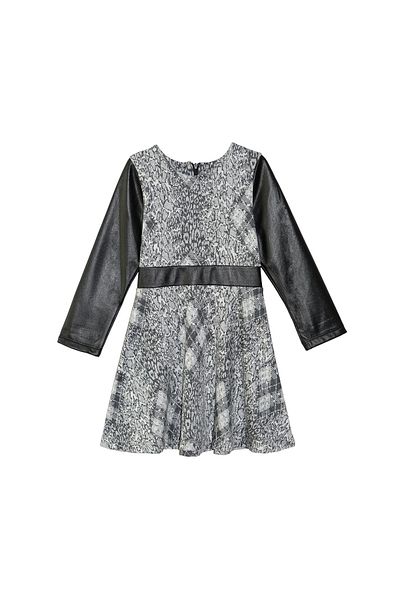 LOVETTI Grumpy Patterned Girl's Long Sleeve Dress