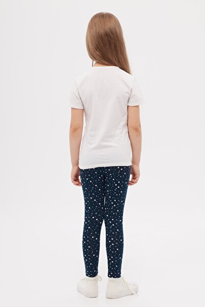 LOVETTI Girl's Dark Navy Blue Little Stars Summer Patterned Tights