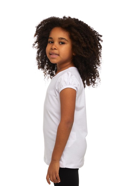 LOVETTI Girl'S White Watermelon Sleeve T-Shirt - Crew NecK