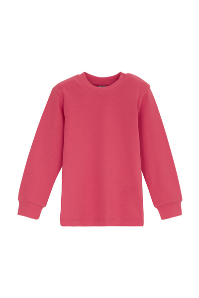 LOVETTI Girl - Pomegranate flower Patterned Snap-on Null Collar Winter Long Sleeve T-shirt
