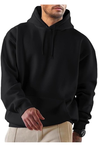 LACKH Чорна толстовка з капюшоном для чоловіків - Зручний одяг