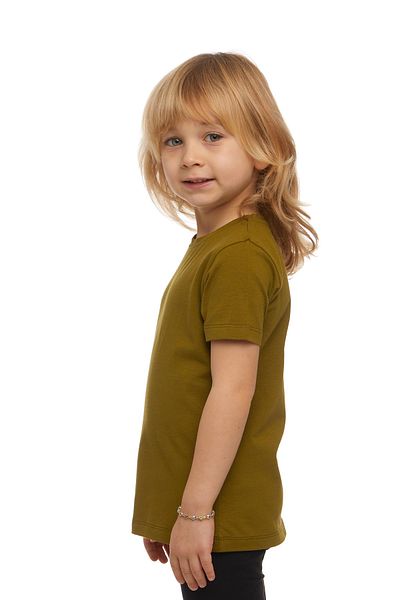LOVETTI UniSex KidS T-Shirt - Olive Green, Crew Neck, Short Sleeve