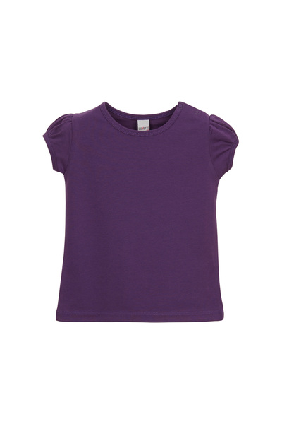 LOVETTI Purple Basic Baby Girl Snap Neck Watermelon Sleeve T-Shirt
