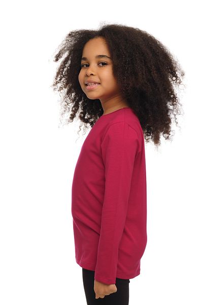 LOVETTI UniSex KidS SeaSonal T-Shirt - Dark fuchSia, Crew Neck, Long Sleeve