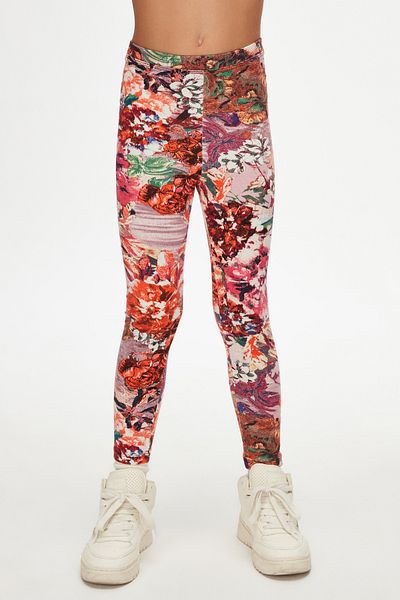 LOVETTI Girl's Patterned Rose Tights - Mixed Winter