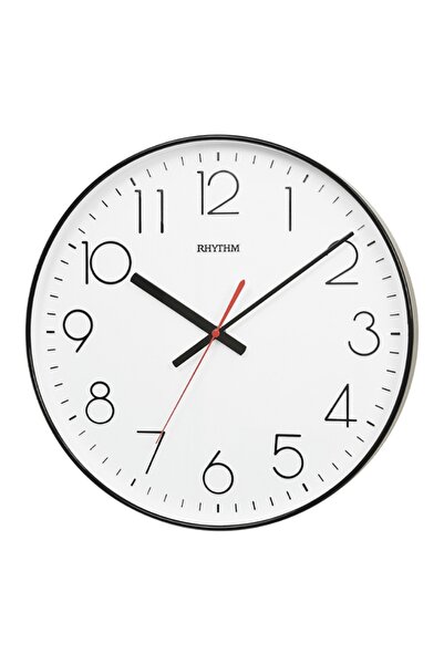 Rhythm ساعة حائط دائرية حريرية صامتة تعمل بحركة كوارتز تناظرية