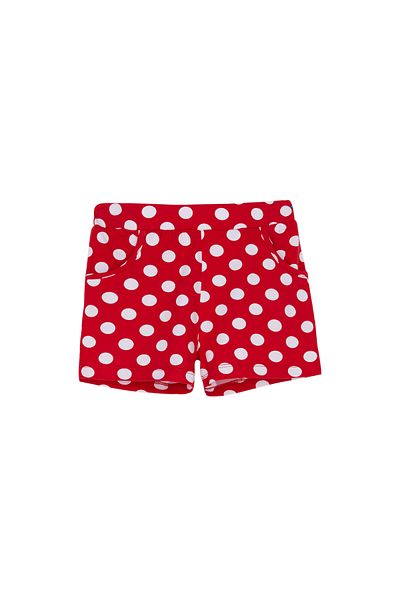 LOVETTI Girl's Red Polka-dot Patterned PocKet Shorts