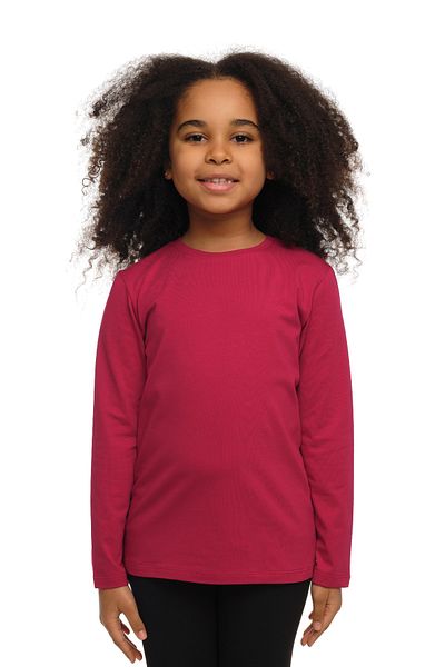 LOVETTI UniSex KidS SeaSonal T-Shirt - Dark fuchSia, Crew Neck, Long Sleeve