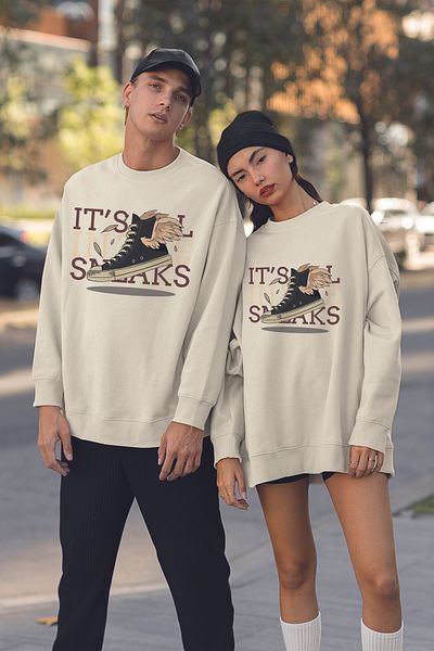 MYADA Its Small Snacks Printed Oversize Φούτερ 22932