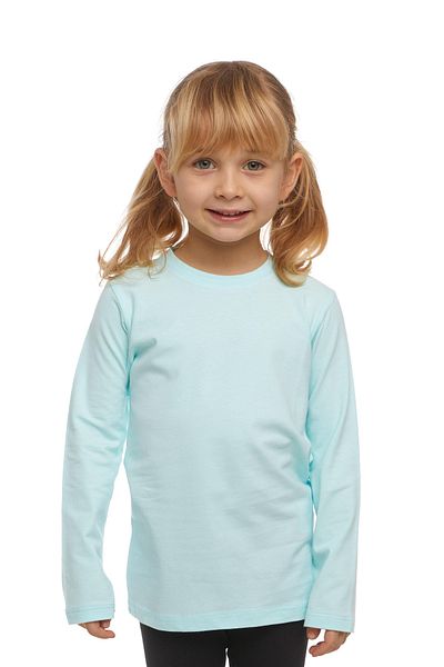 LOVETTI Fly Turquoise Basic Unisex Children's Seasonal Crew Neck Long Sleeve T-Shirt