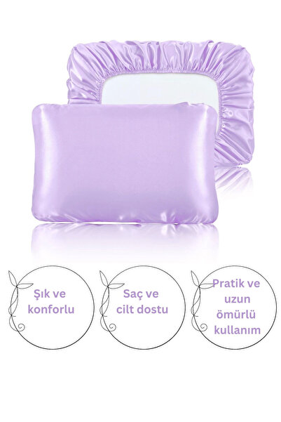 PratikDikisco Jastučnica od satena u boji lila 50x70 cm 1 komad