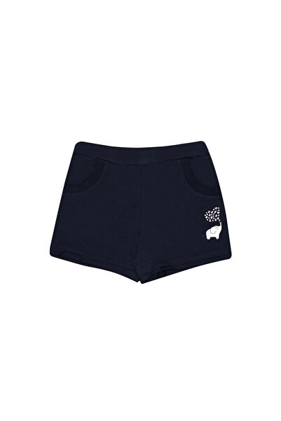 LOVETTI Дівчачі темно-сині шорти з кишенями та принтом слона