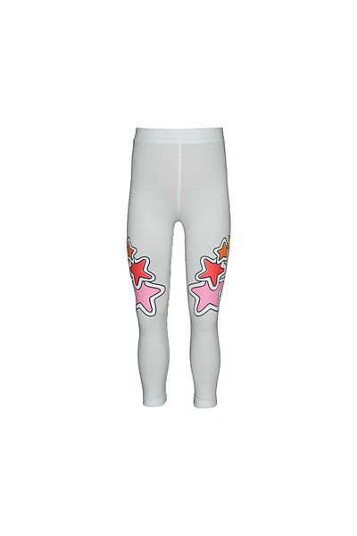 LOVETTI Star Printed Ecru Tailed Girl's Seasonal Tights