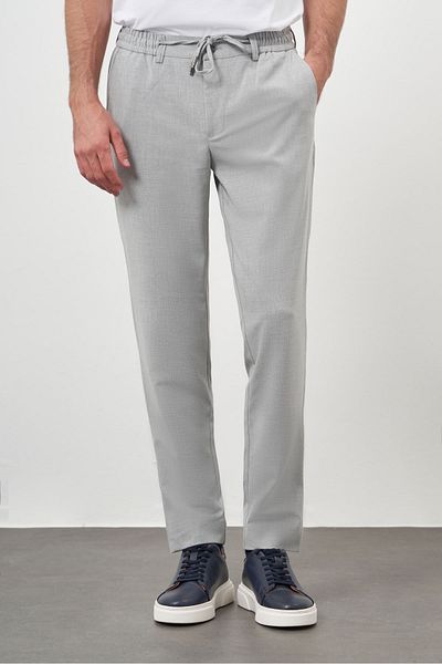 Morven Ανδρικό αθλητικό παντελόνι Jogger Slim Fit με κορδόνι σε γκρι πολυβίσκο