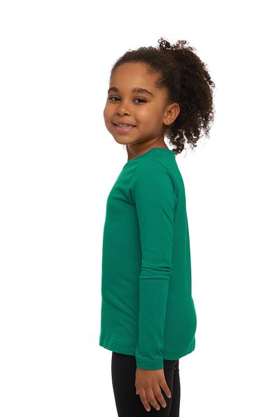 LOVETTI Girl's Dark Green Long Lycra T-Shirt