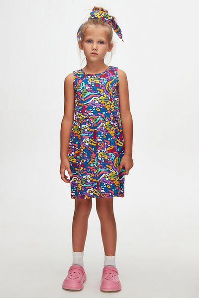 LOVETTI Girl - Abstract Leopard Patterned Sleeveless Dress